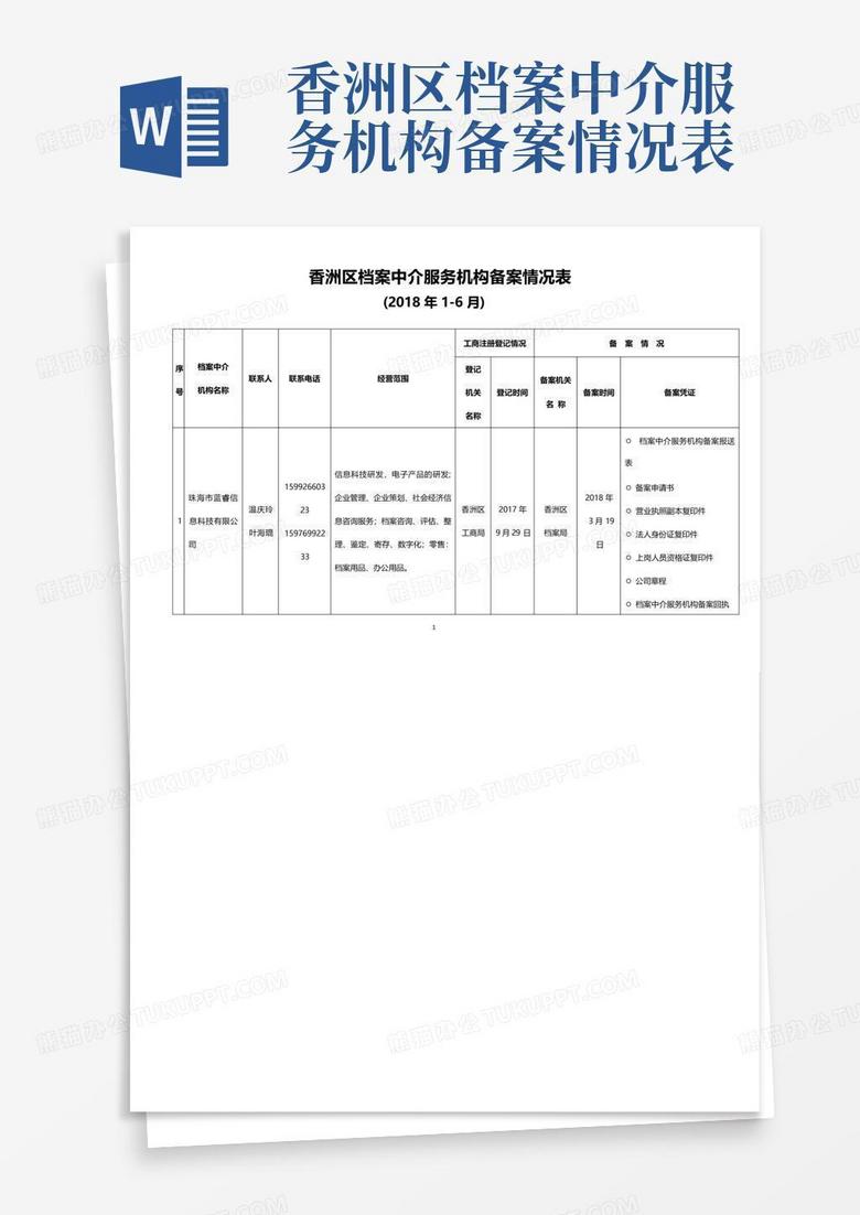 档案中介机构备案信息网