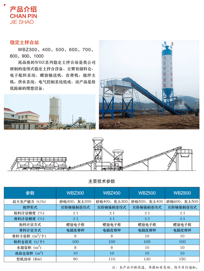 稳定土搅拌站主机型号