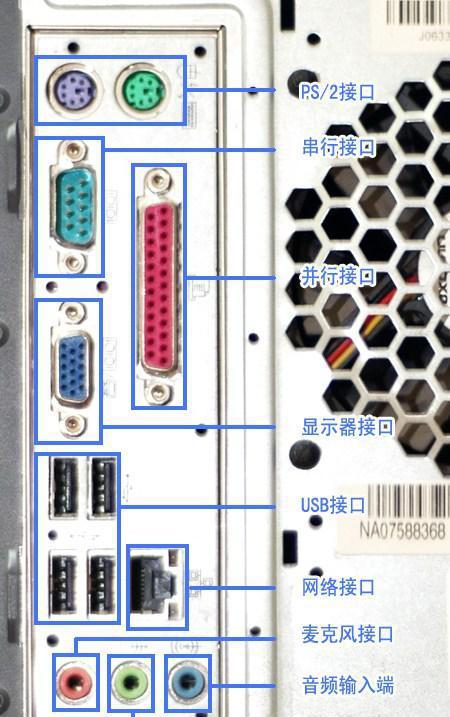 台式机主机接口符号
