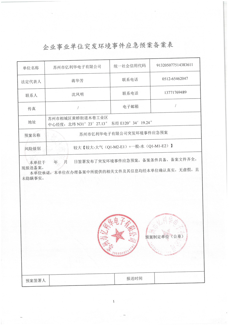 西安市环保局应急预案备案表